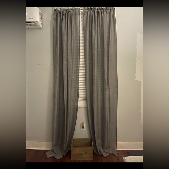 RYB Home Other - Semi Sheer Linen Grey Curtains (2 panels)